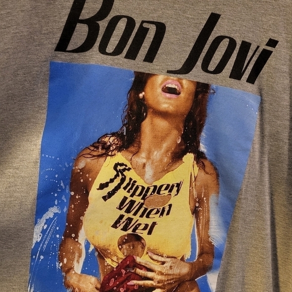 Bon Jovi Slippery When Wet Band Tee Size XL - Picture 2 of 6